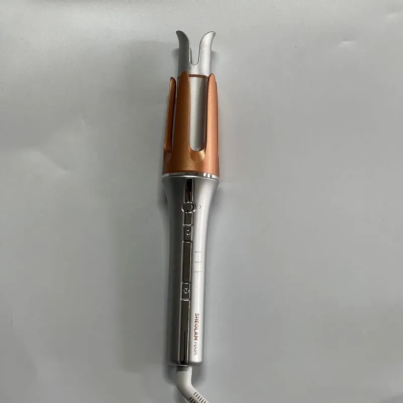 Full automatic hair curler with silver 25mm or 32mm barrel, wired AC, anion perm, 35W