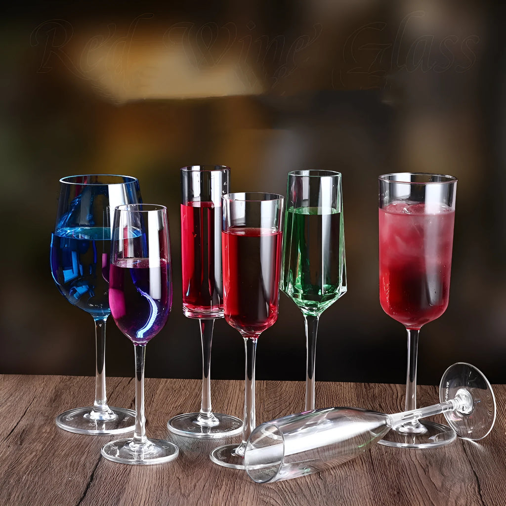 PC acrylic drop-resistant wine glass in modern simplicity style for milk tea or red wine.