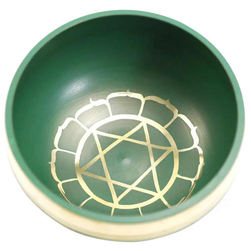Handmade colourful Tibetan singing bowl meditation percussion instrument 7.8cm diameter