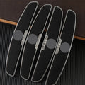 Universal thickened PVC car door edge crash strips with metal core, anti scratch protection, 4 stickers pack