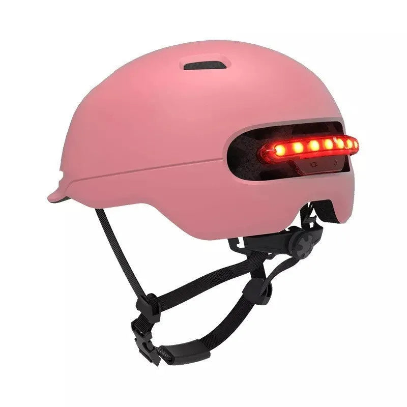 Urban Light Riding Intelligent Helmet in white with EPS PC construction and integrated lighting