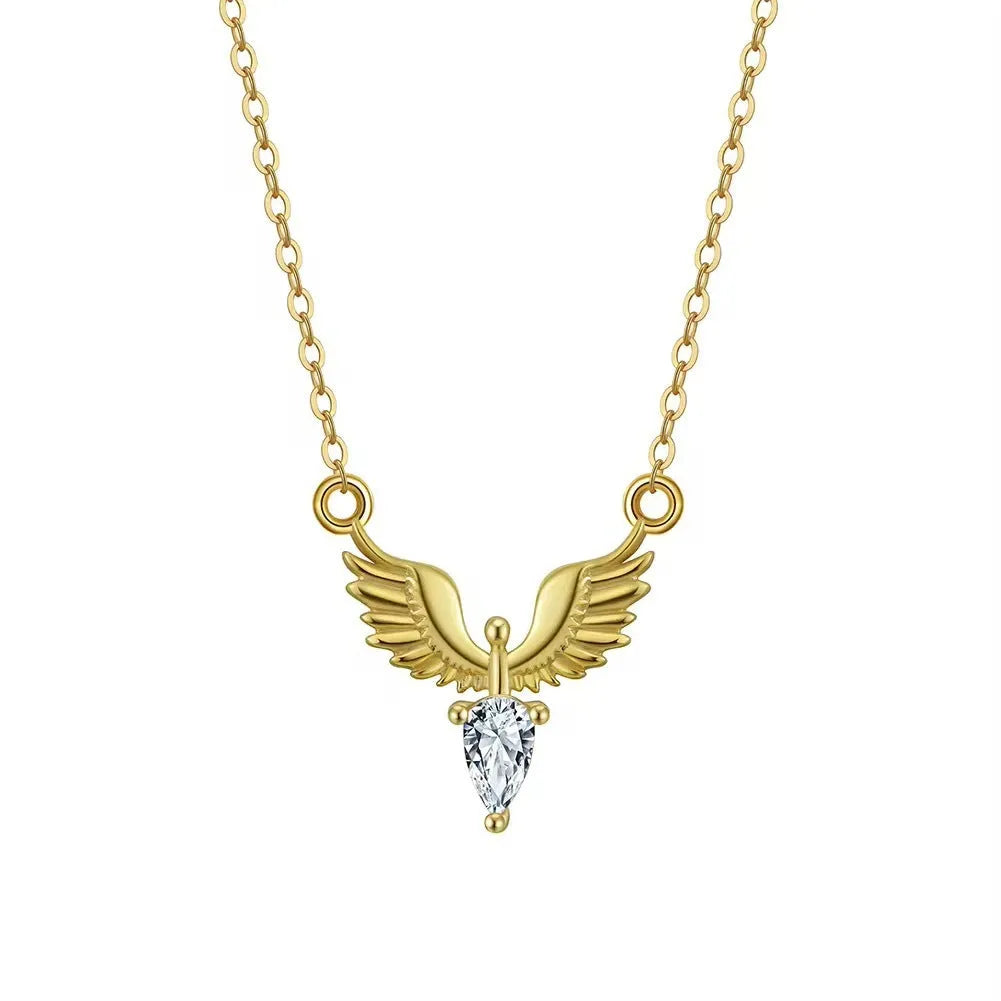 925 sterling silver eagle pendant necklace on an adjustable O-ring chain
