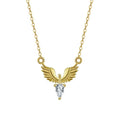 925 sterling silver eagle pendant necklace on an adjustable O-ring chain