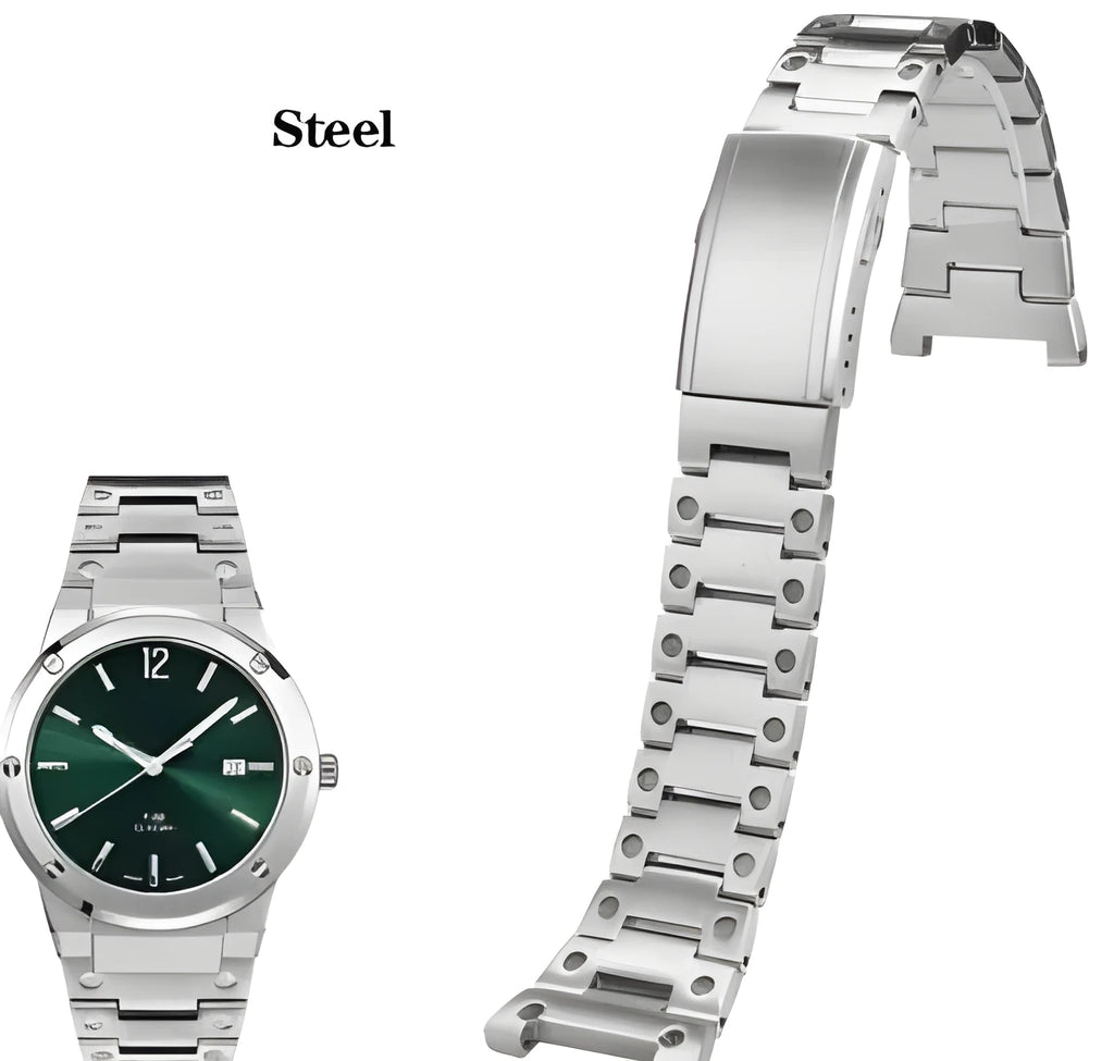 F-80 series rubber watch strap 26mm width silver colour with notch holes
