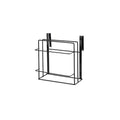 Kitchen double layer iron towel rack hanging holder with chopping board storage in white colour wall mounted