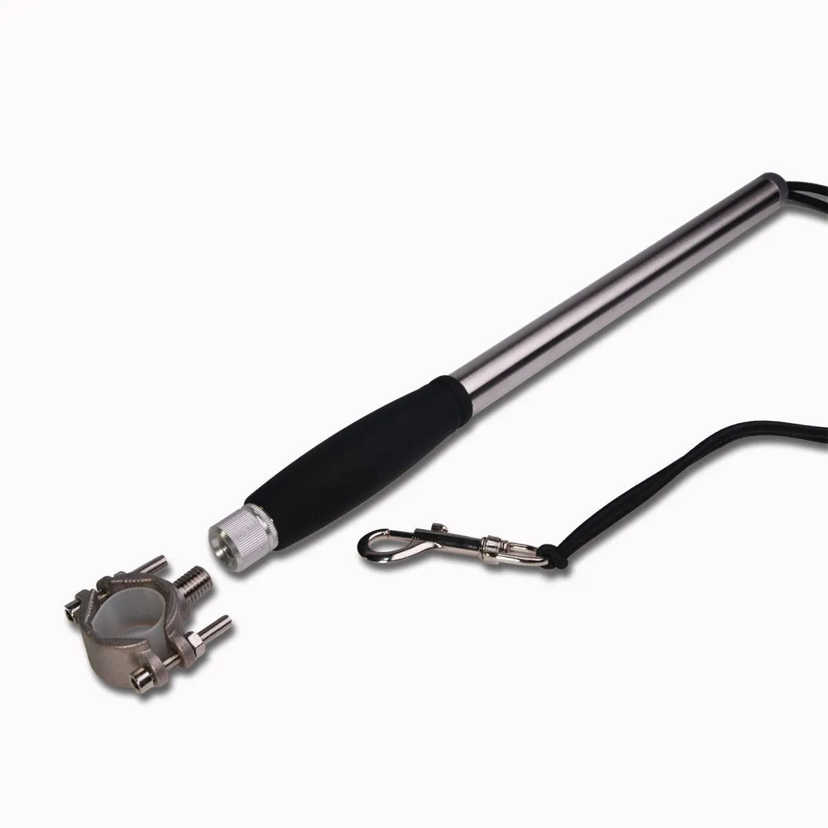 Bicycle dog walking hand holding rope pet traction lead with stainless steel chain ring on white background