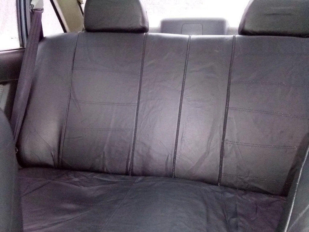 Car leather seat cover set with 9 pieces including front seat covers 118x56cm and rear cushion 135x56cm