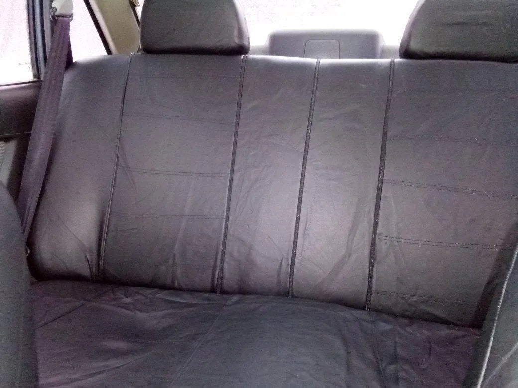 Car leather seat cover set with 9 pieces including front seat covers 118x56cm and rear cushion 135x56cm