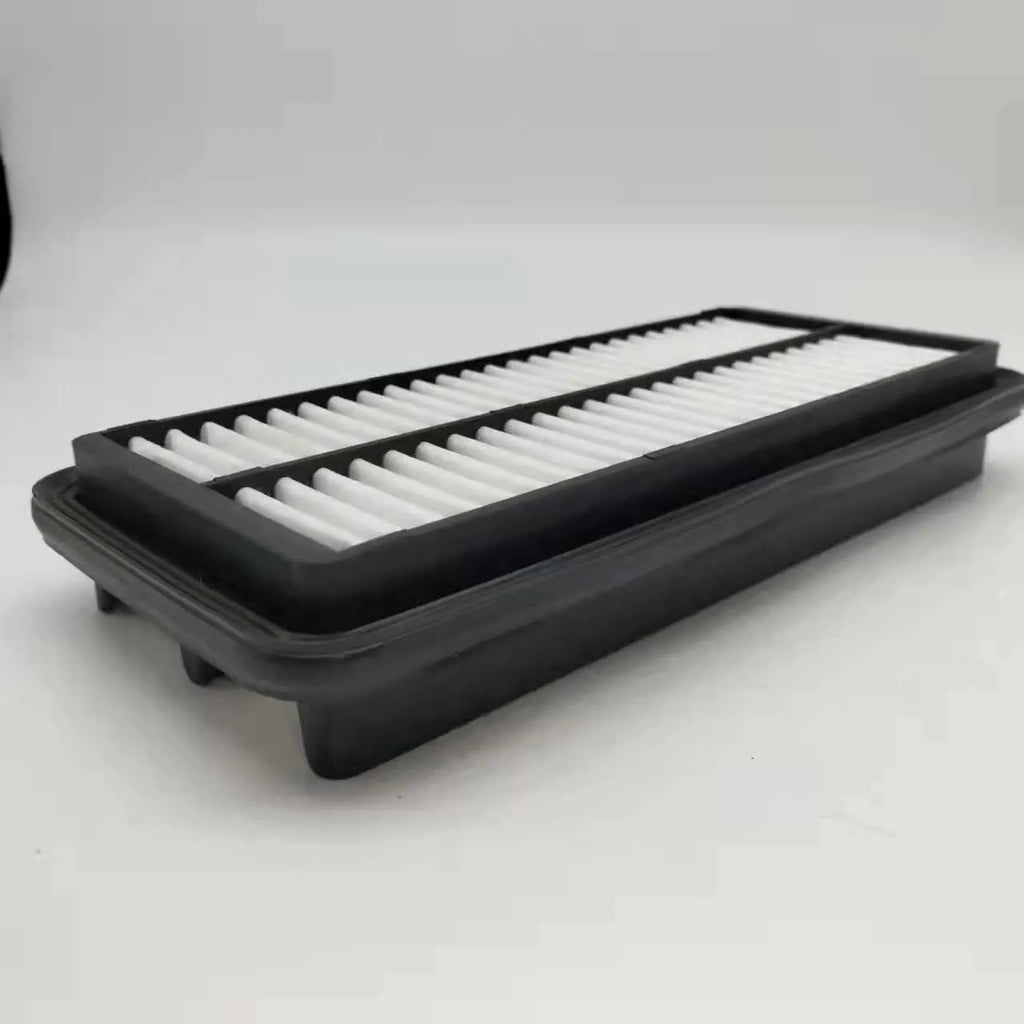 Car air filter with 256x113x40mm dimensions and black filter media for modern vehicles