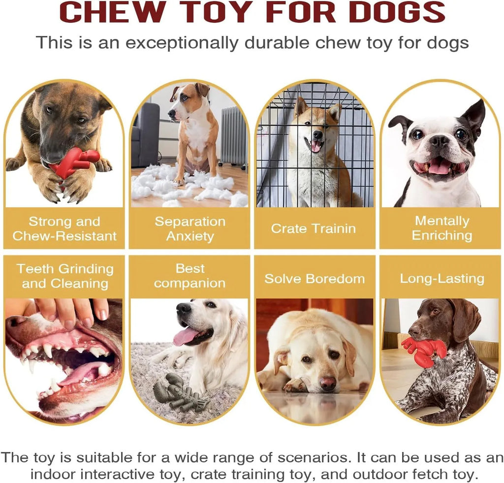 Red nylon chew bone for large dogs, dimensions 170 x 132 x 57 mm