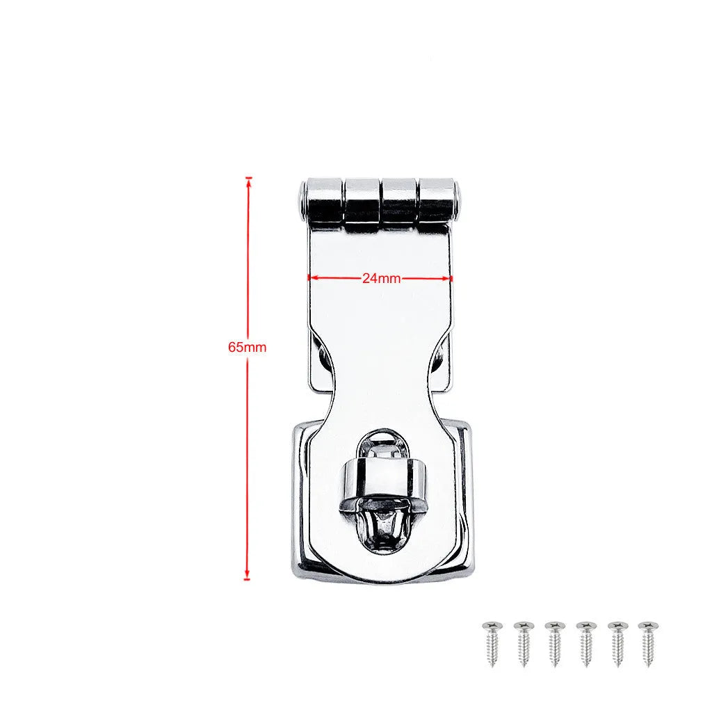 Silver 304 stainless steel lock bolt with mirror finish for doors and cabinets
