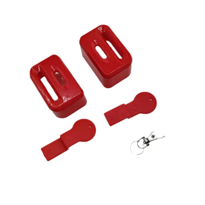 Black plastic seat belt buckle holder clip for car seat belt organisation