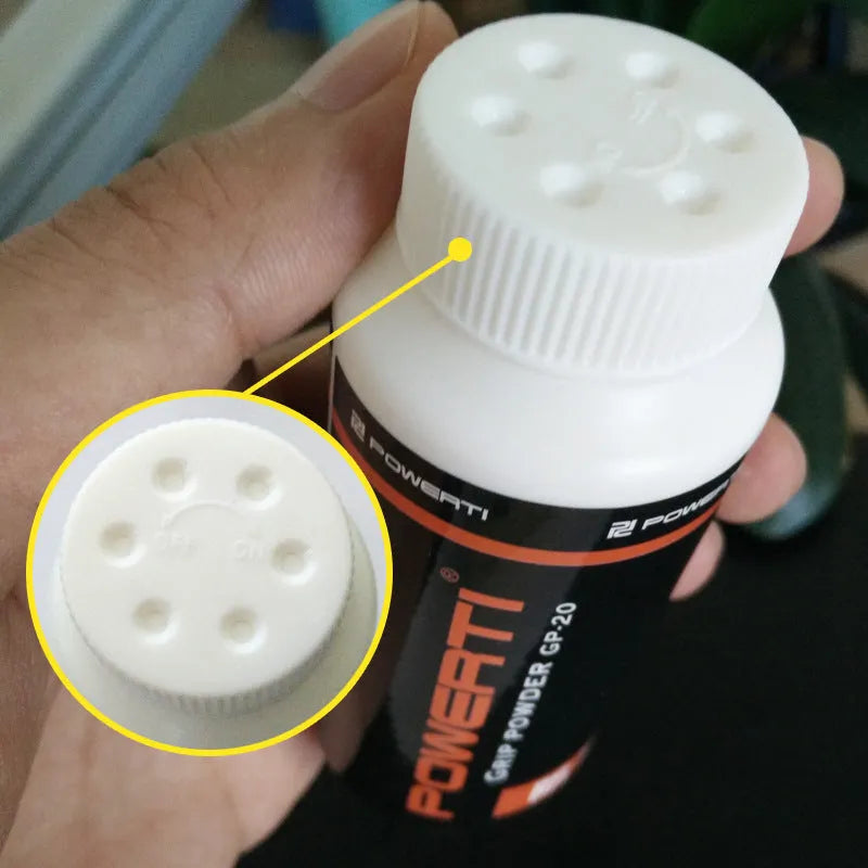 White magnesium carbonate anti-slip powder container for sports grip enhancement