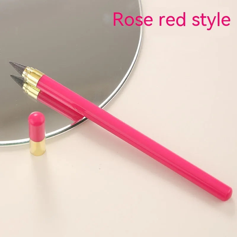 Transparent acrylic eternal pencil with alloy writing tip and plastic housing