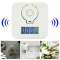 White wireless carbon monoxide alarm for wall mounting with 1.5 metre detection range.