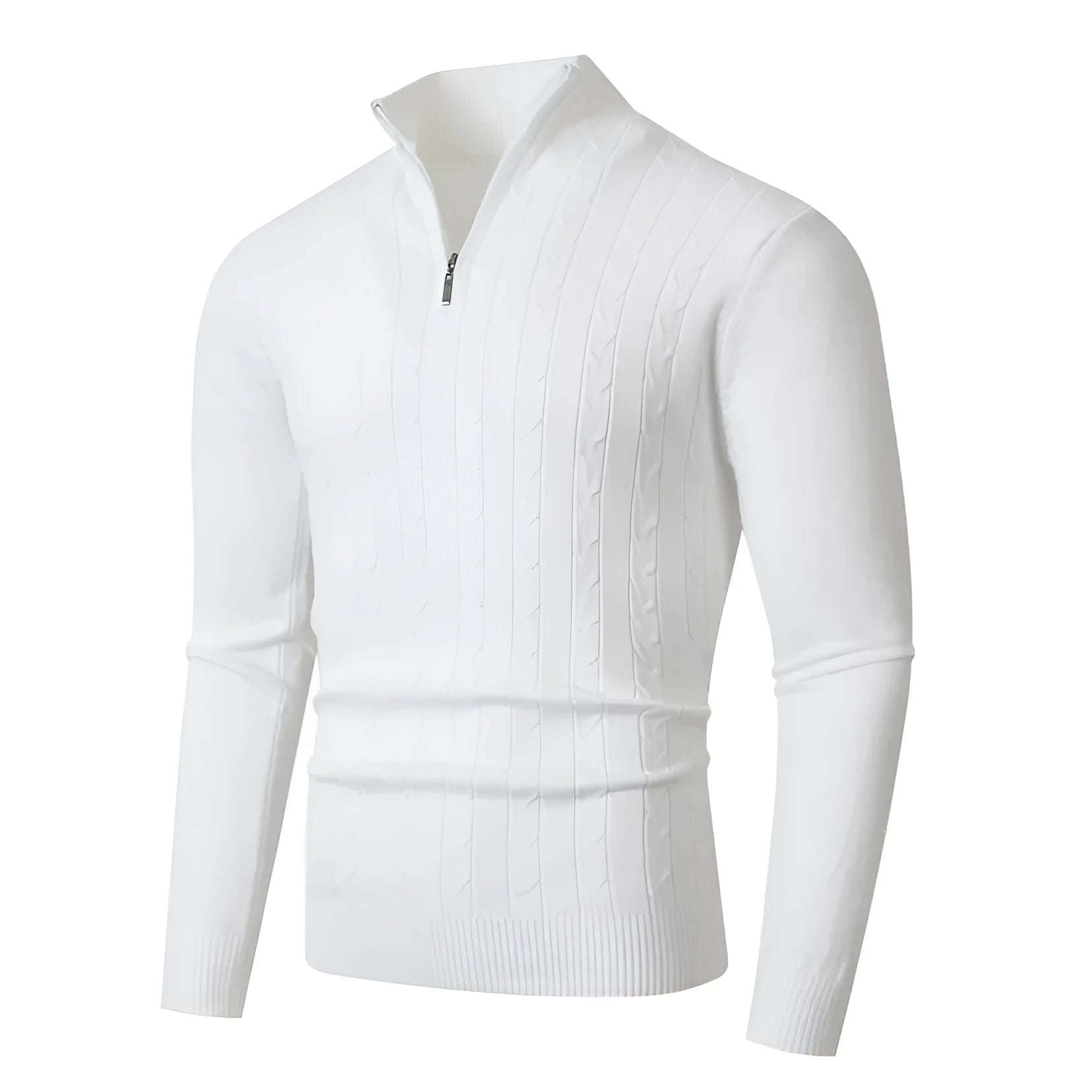 Men's casual modal blend knit sweater pullover in loose fit thickened style available in nine colours