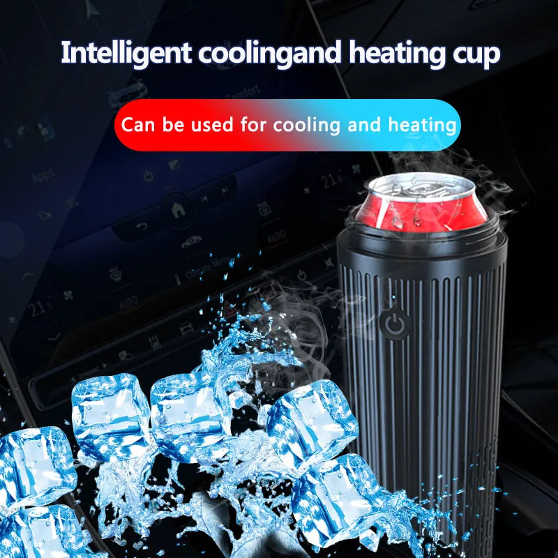 12V car-mounted smart heating and cooling cup, 36W, PP ABS Teflon, 111 x 96 x 235 mm, black blue white