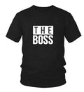 Men's loose fit printed T-shirt with round neck and short sleeves in polyester acetate blend