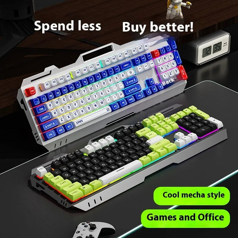 Wired mechanical feeling numeric keypad with thickened metal panel and rainbow lighting, USB connection