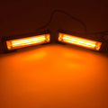 Yellow emergency vehicle warning strobe light with drag two middle net pattern, 160mm aluminium alloy construction