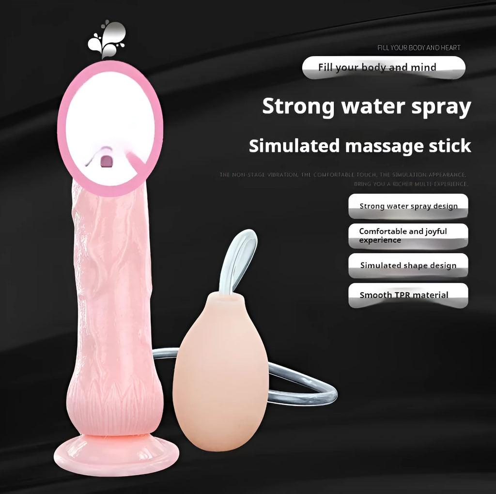 Flesh colour suction cup dildo adult toy showing 200mm length and 40mm diameter