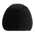 Simple solid colour cold compress cap with fully enclosed design in black, pink, or dark blue.