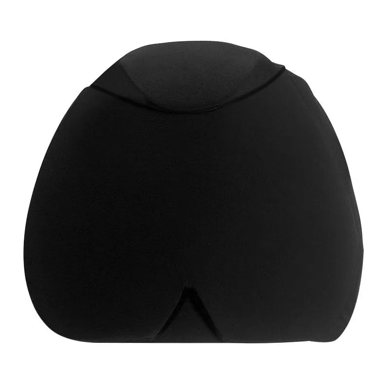 Simple solid colour cold compress cap with fully enclosed design in black, pink, or dark blue.