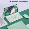 Samsung Galaxy Tab keyboard case with Bluetooth mouse in six colour options including black, pink, blue, green, and purple