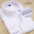 Men's black cotton business shirt with long sleeves and slim regular fit
