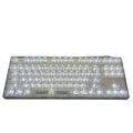 132 transparent plastic key caps for mechanical keyboard replacement and backlight enhancement