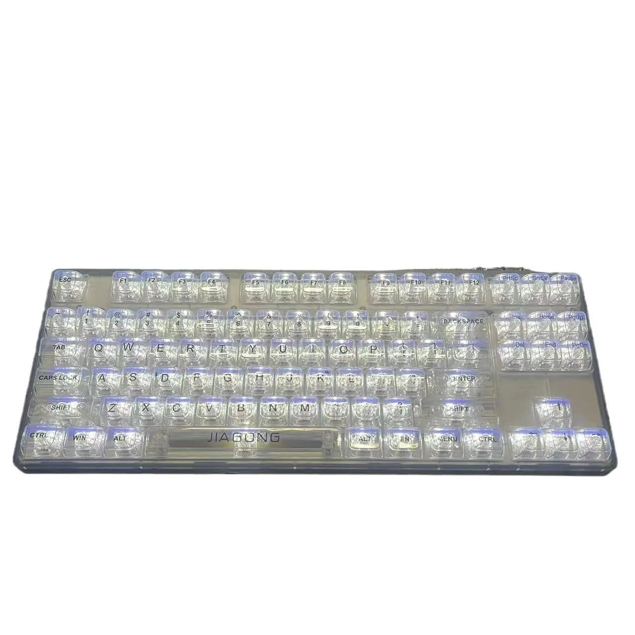 132 transparent plastic key caps for mechanical keyboard replacement and backlight enhancement