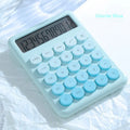 Gradient colour desk calculator in violet, pink, blue or green ABS plastic