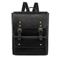 Korean style retro simple backpack in soft PU material showing ventilation features