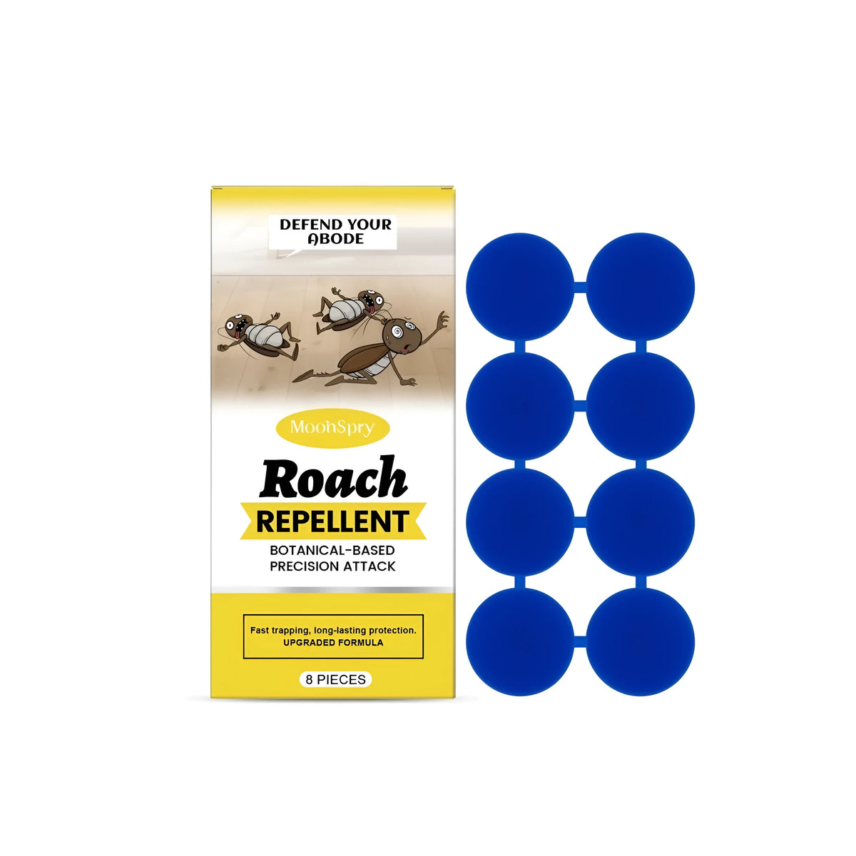 Cockroach bait paste 8-pack with back glue, water-based paste containing imidacloprid and dinotefuran for indoor roach control