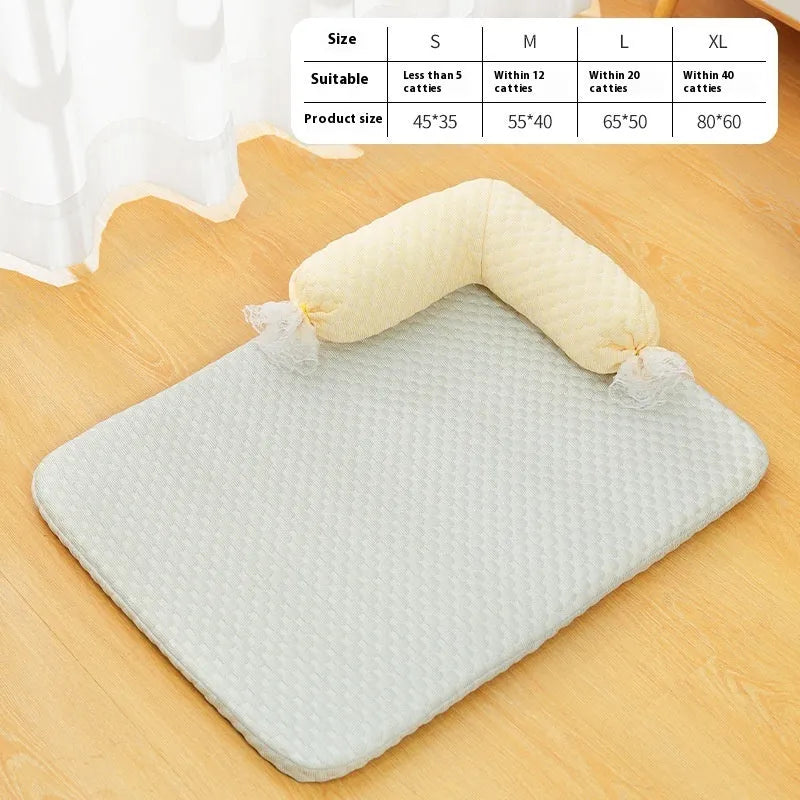 Candy colour cloth dog mat in blue, gray or green, sizes S to XL