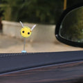Small furry brown and yellow cartoon bee car decoration ornament measuring 3cm