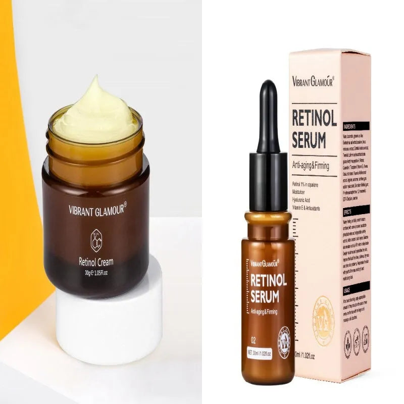 30ml facial serum bottle with Retinol for reducing dry lines and fine lines