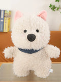 West Highland puppy plush toy in Scarf or Satchel Style, available in 25cm, 35cm, 45cm and 60cm heights