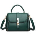 Soft PU leather women's messenger bag in square vertical shape with single shoulder strap