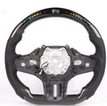 Black carbon fiber intelligent LED sports steering wheel for BMW X3 X5 2019 530i M Sport heating version