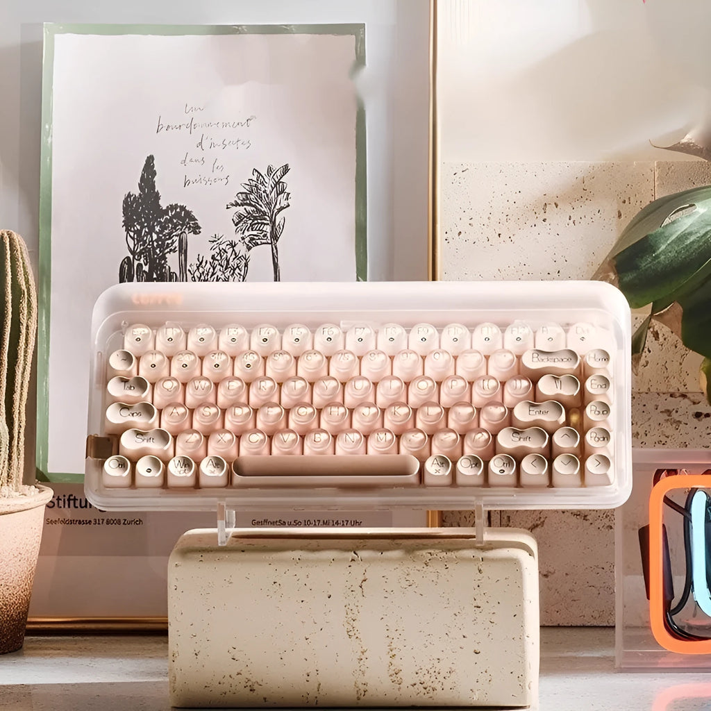 Liquid Foundation wireless mechanical keyboard with 84 keys, mouse, pickup light, and calculator