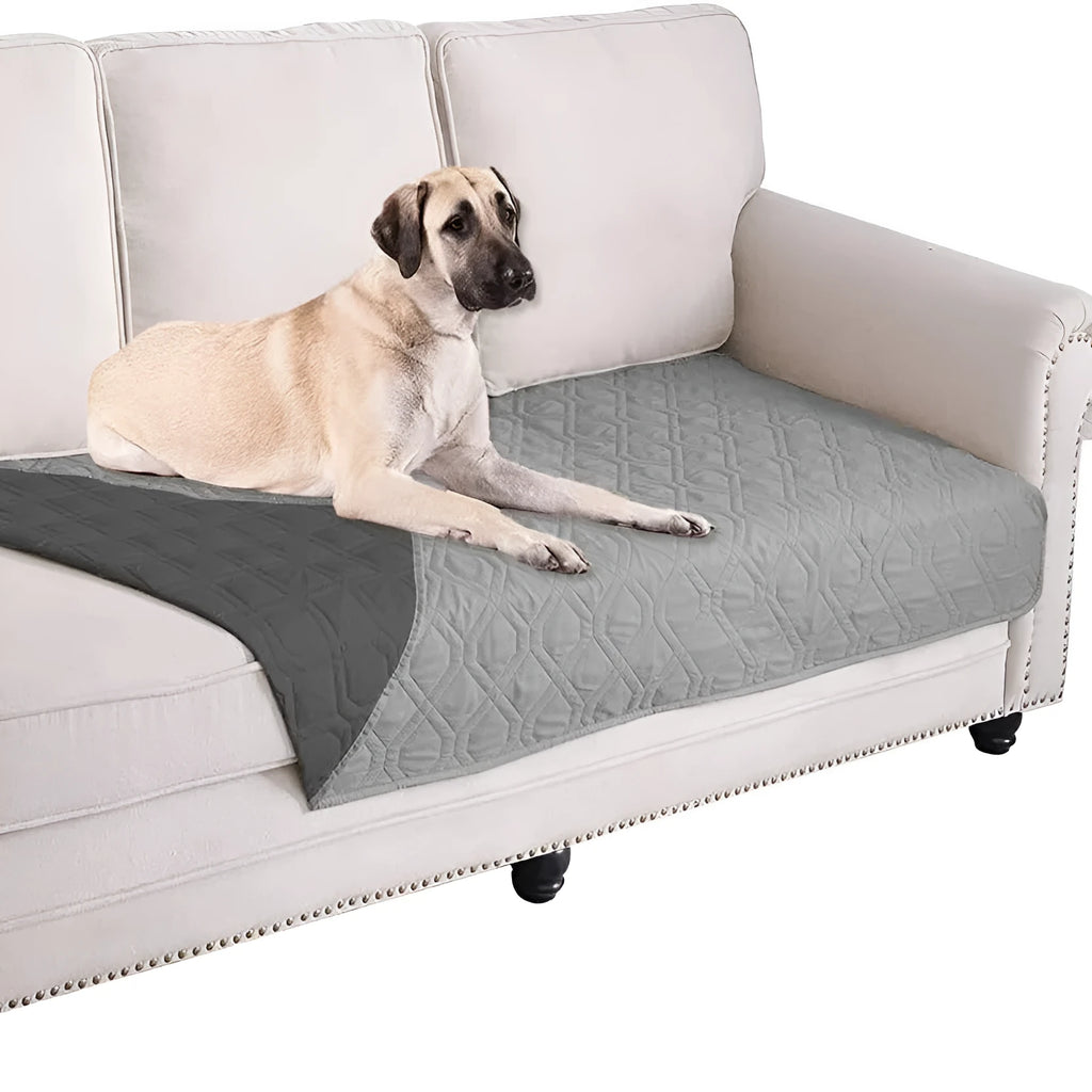 Reversible waterproof dog blanket sofa cover in multiple colours protecting furniture from pet damage