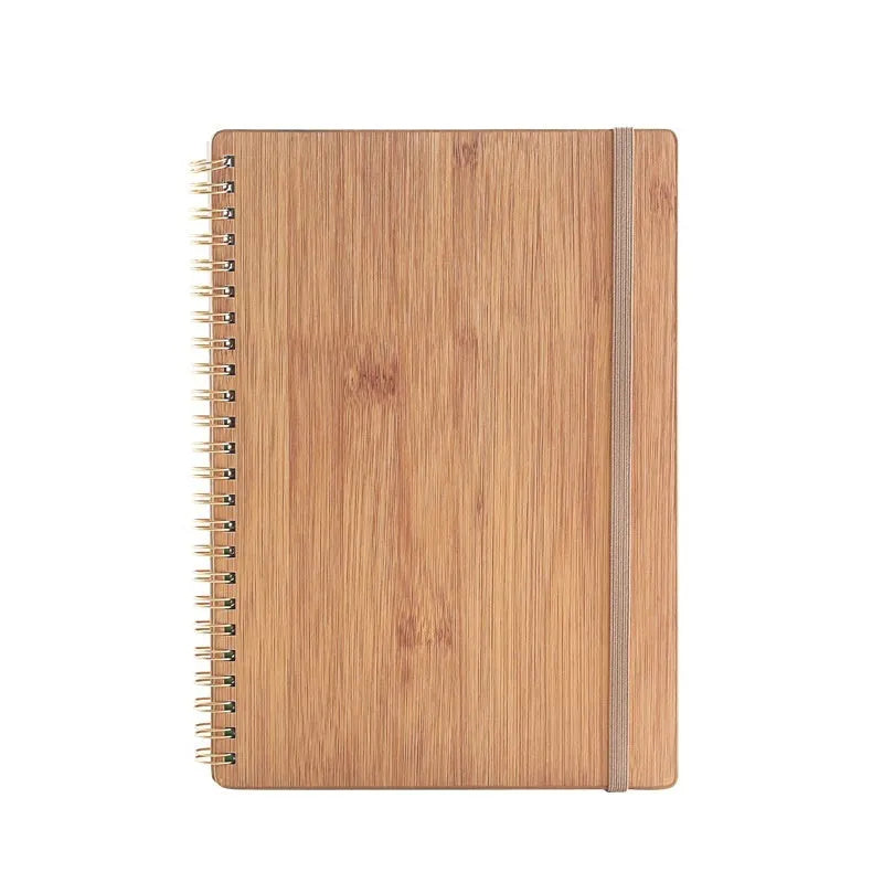 Erasable coil notebook with custom cover on thick waterproof stone paper, shown with pen and cloth.