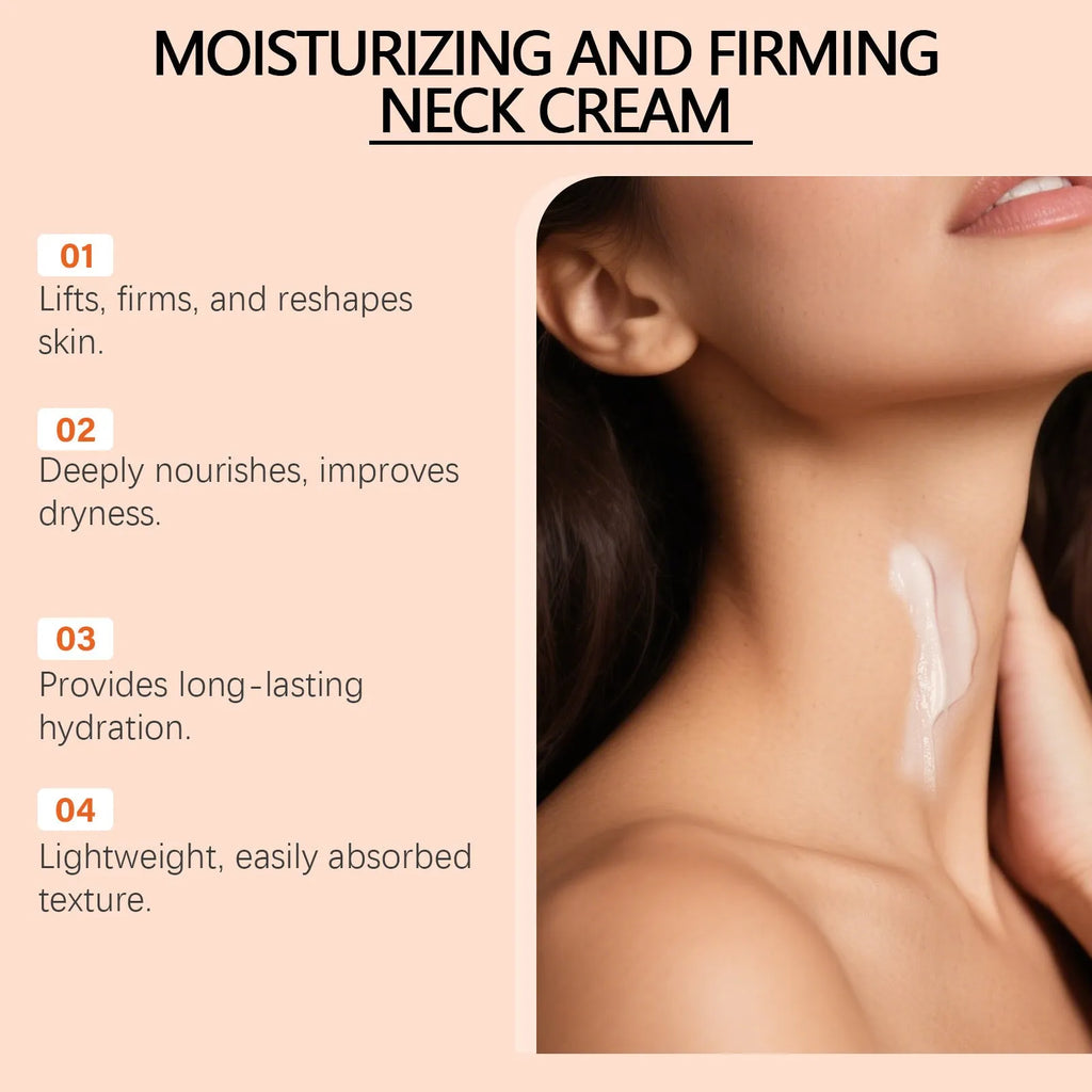 50g moisturising neck cream in compact packaging for daily contour hydration