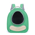 Breathable space capsule pet carrier backpack in polyester, large capacity pet bag in blue, red, khaki or green