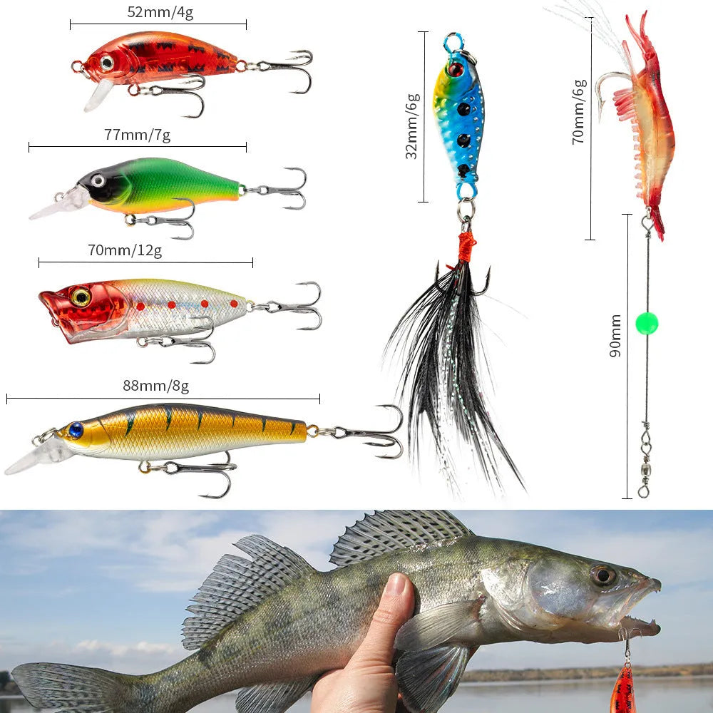 Metal Mino Bog fishing set blind box with Christmas theme and 01 style colour.