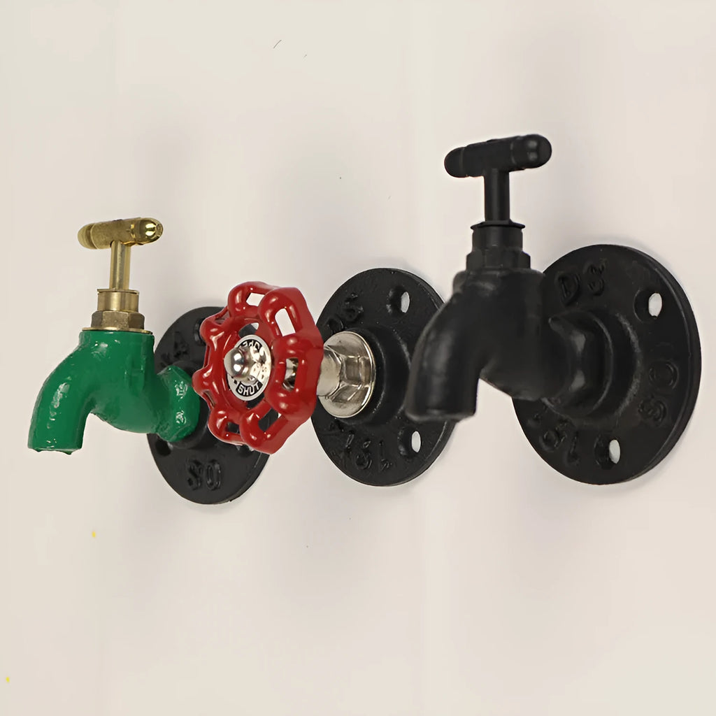 Water pipe style metal towel hook wall mounted with polished finish