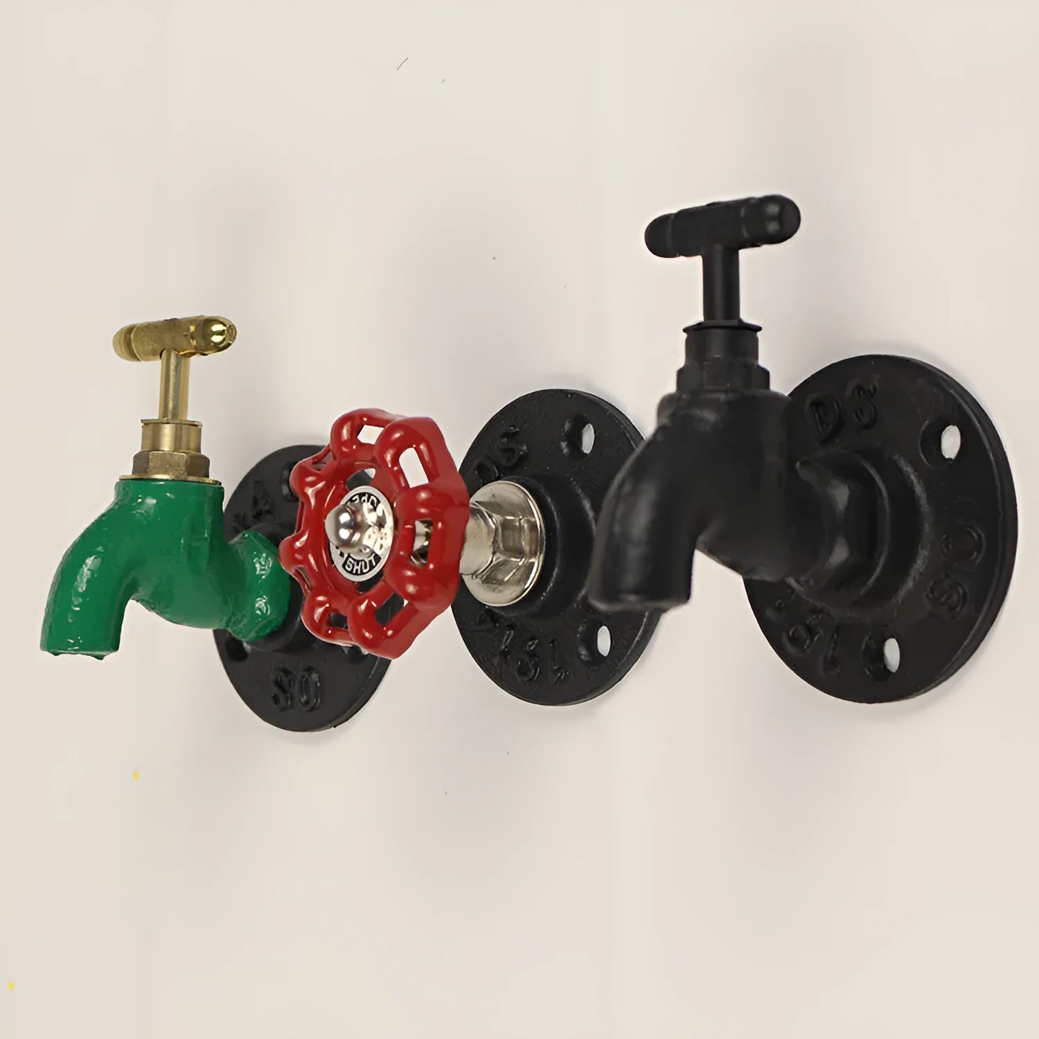 Water pipe style metal towel hook wall mounted with polished finish