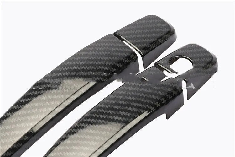 Carbon fibre texture door handle overlay for Opel Vauxhall Astra exterior styling