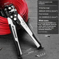 Fully automatic wire stripping pliers tool with high carbon steel blades, mounted in a storage box.